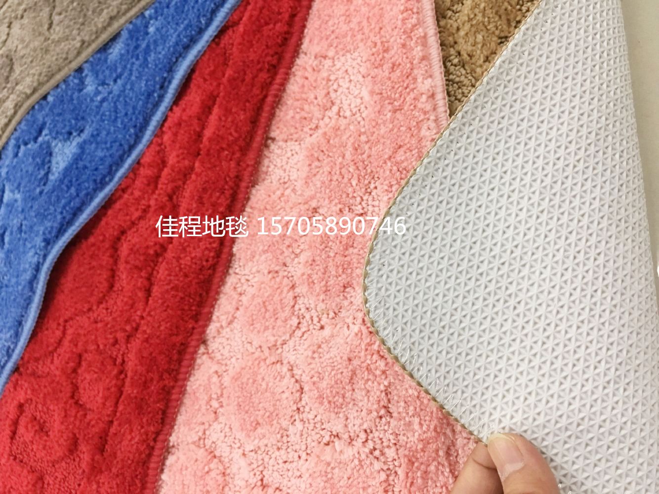 TPR flat velvet short wool jacquard floor mat, anti-slip door mat, floor mat, flat velvet jacquard floor mat, a best-selling floor mat in foreign trade details Picture