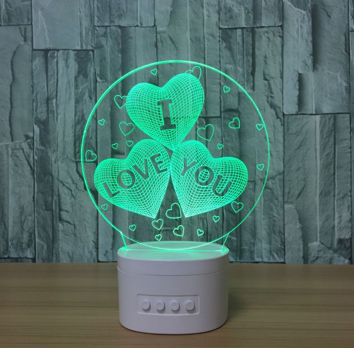 3D nightlight New fancy electronics usb Bluetooth speaker Creative led table lamp thumbnail