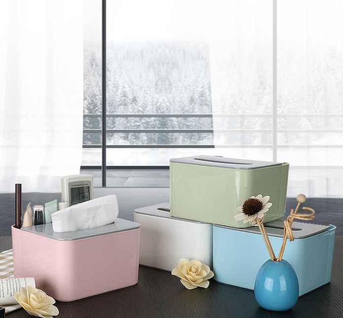 Creative plastic tissue box for home Kitchen tissue box for living room tissue box for office desktop storage box