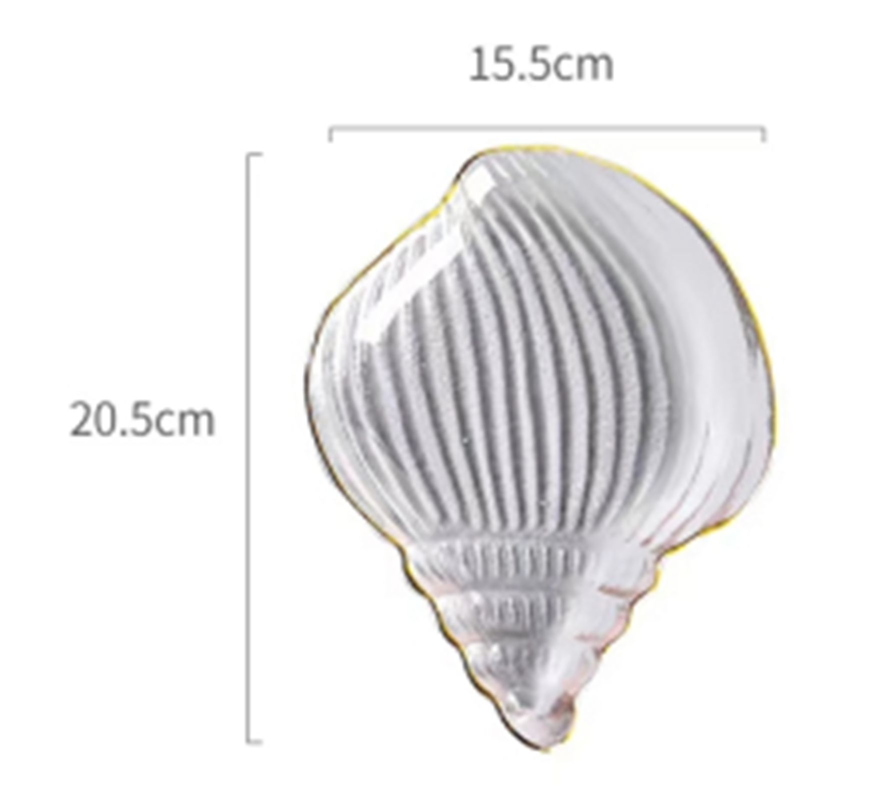 Yiwu quality transparent gold-plated conch plate for cooking. Plate