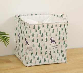 Large Bunched Mouth Dustproof Storage Box Cotton-Padded Quilt Storage Box Cotton And Linen Extra Large Storage Box Multi-Color Optional Size 50/40/50Cm Item Picture