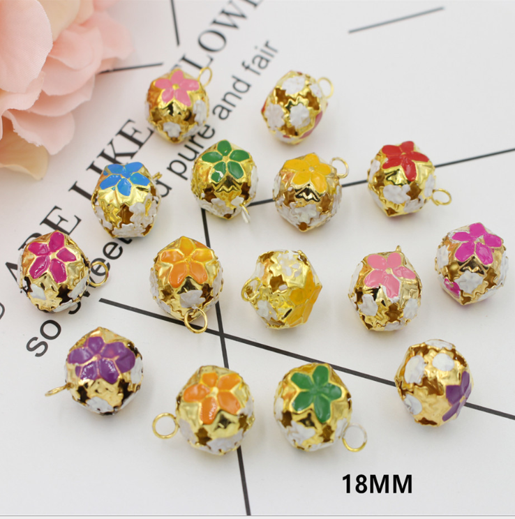 铃铛 14MM 景泰蓝镂空花铃铛 宠物笼具 头饰铃铛 花铃详情图3