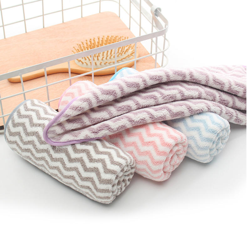 Sanjun cationic coral fleece dry hair, face wash, hand towel and bath towel detail image 5