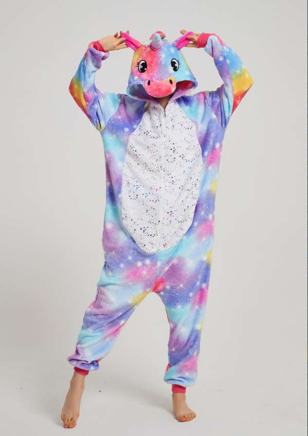 Flannel autumn and Winter Bubble Tianma Unicorn Animal one-piece pajamas and home wear 2020 New style Application Scenario