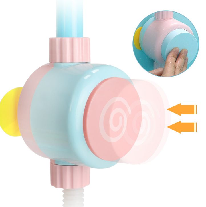 Baby bathroom sunflower shower sunshower splashing toy Bathroom bath bucket shower toy Specification drawing
