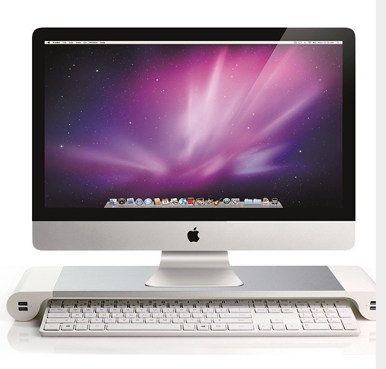 笔记本电脑增高底座显示器支架 MacBook铝合金支架 USB充电口详情图1