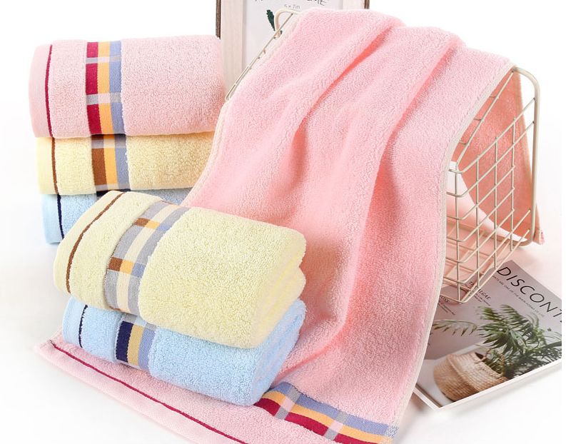 Sanjun colorful intermittent towels, pure cotton towels, advertising gifts, home thickened face towels, wedding return gifts, customized wholesale details Picture