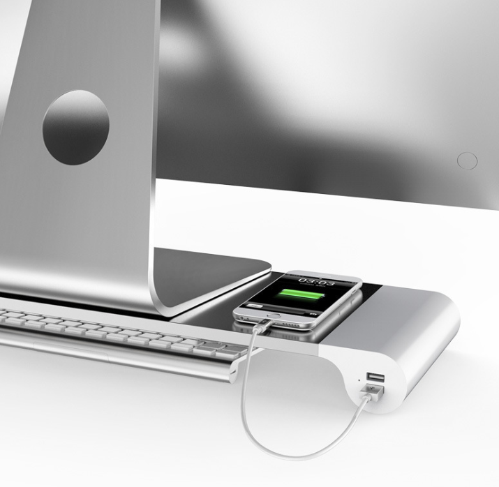 笔记本电脑增高底座显示器支架 MacBook铝合金支架 USB充电口详情图3