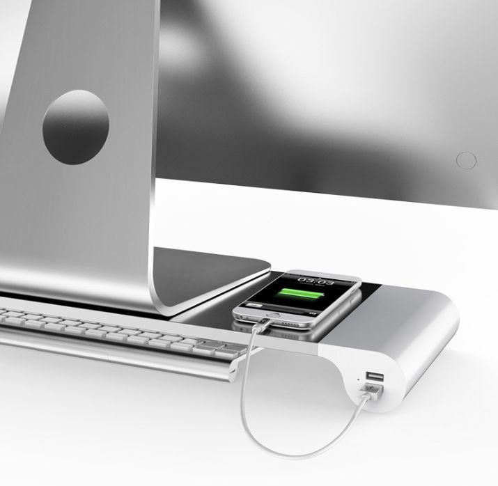 笔记本电脑增高底座显示器支架 MacBook铝合金支架 USB充电口细节图