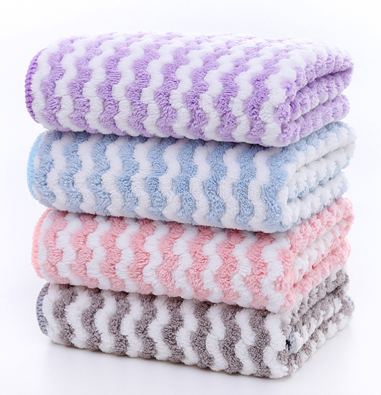 Sanjun Coral Fleece Teak towels are soft, absorbent and made of fine fiber for children and adults. Customized face towels detail image 7