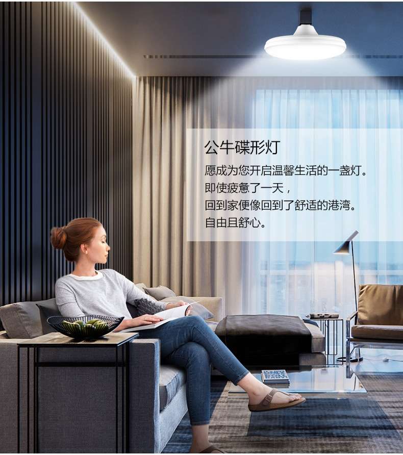 Bull LED20W disc-shaped lamp E27 screw-on lamp head, natural white light, insect-proof, dust-proof and water-proof detail image 9