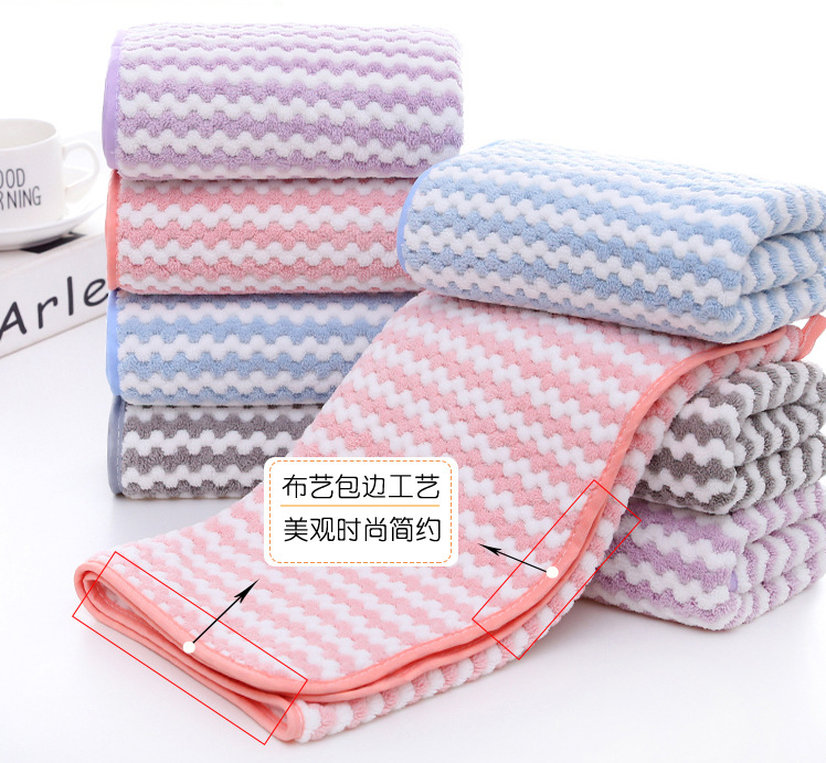 Sanjun Coral Fleece Teak towels are soft, absorbent and made of fine fiber for children and adults. Customized face towels detail image 6