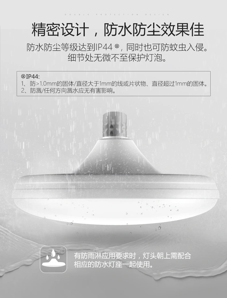 Bull LED18W disc-shaped lamp E27 screw-type lamp head natural light, insect-proof, water-proof and dust-proof detail image 4