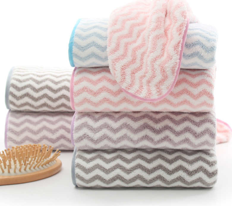 Sanjun cationic coral fleece dry hair, face wash, hand towel and bath towel detail image 4