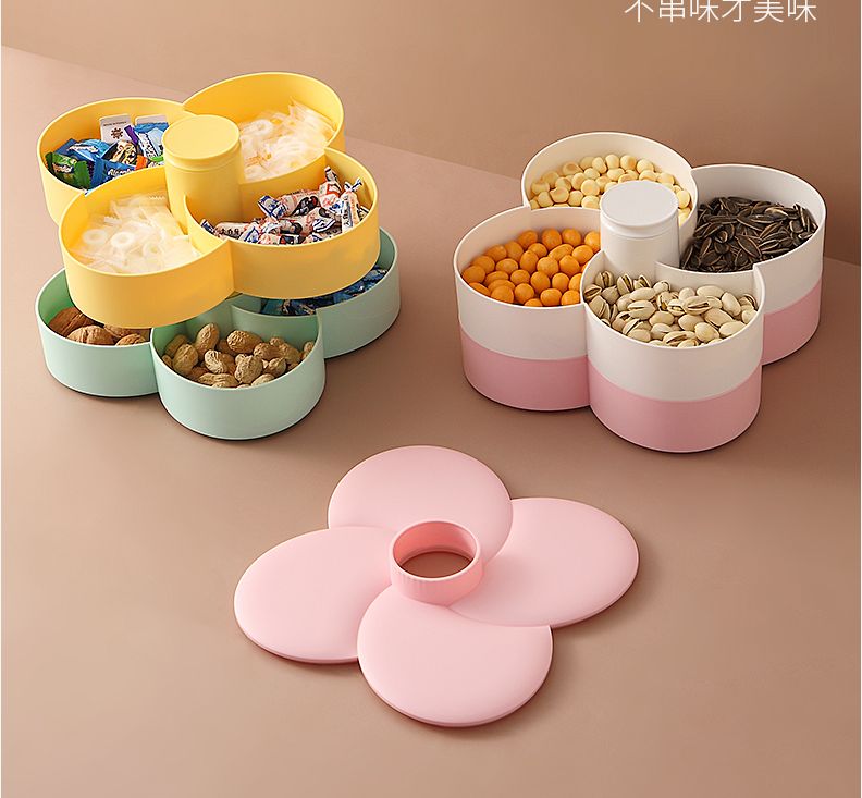 新款创意分格带盖收纳盒糖果盒家用产品图