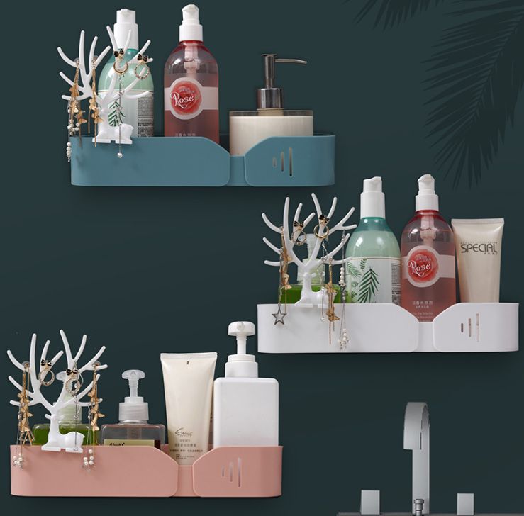 Bathroom shelving, toilet, washbasin, decorative storage, no need for drilling, wall-mounted shower, wall bathroom