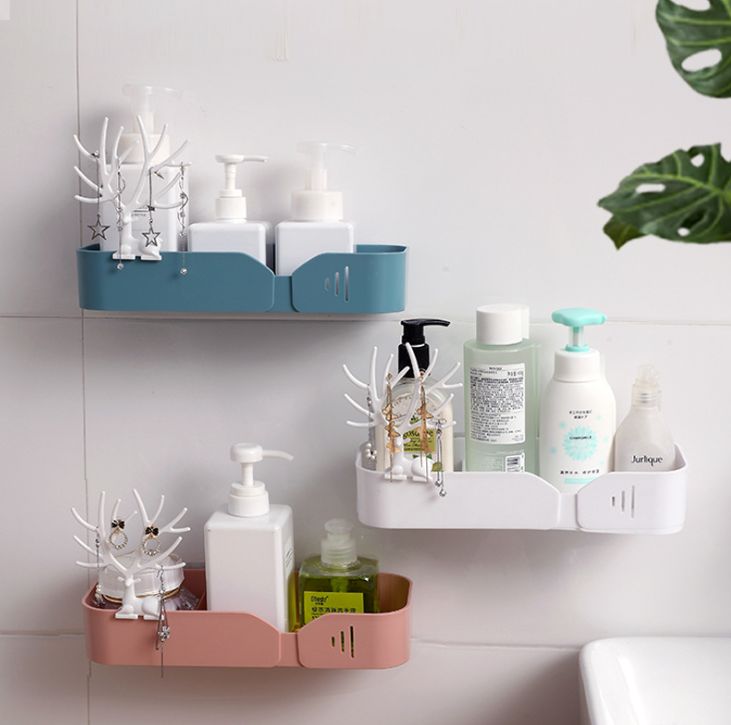 Bathroom shelving, toilet, washbasin, decorative storage, no need for drilling, wall-mounted shower, wall bathroom Item Picture