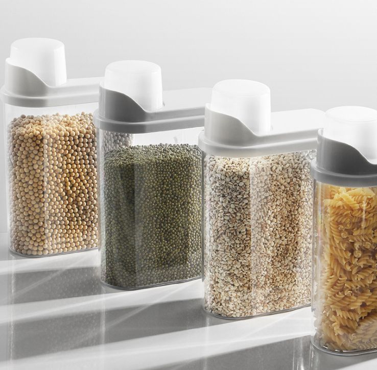 Caja de almacenamiento transparente caja de almacenamiento de granos multigrano caja de té nueces a prueba de humedad lata de almacenamiento Specification image