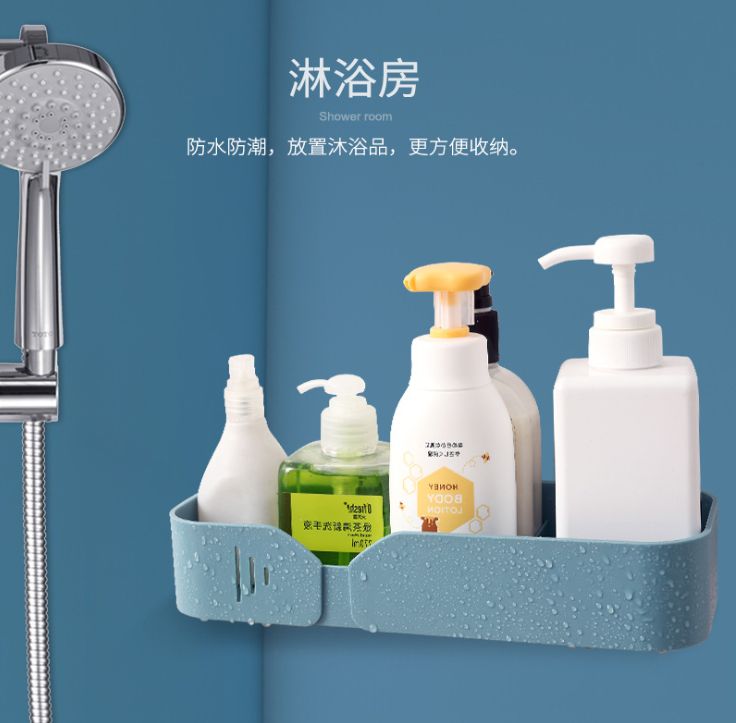 Bathroom shelving, toilet, washbasin, decorative storage, no need for drilling, wall-mounted shower, wall bathroom Application Scenario