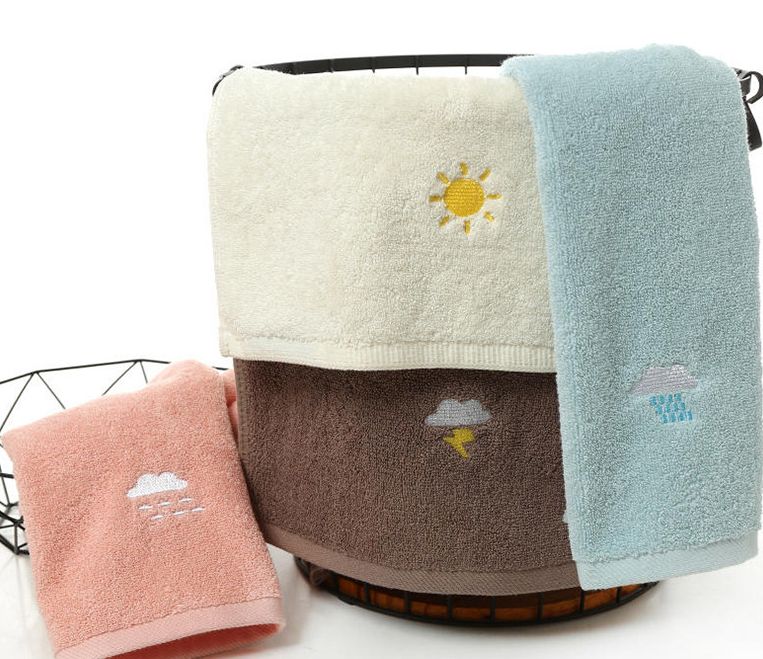 Pure cotton embroidered weather towels are suitable for household use and can be packed in gift boxes
