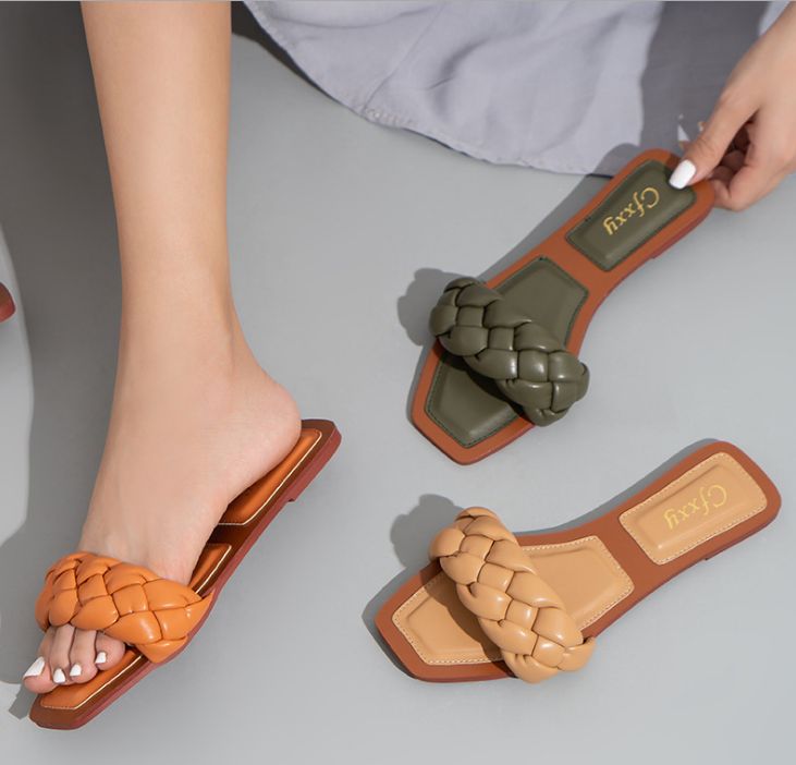 Cross-Border Flat Women's Flip-Flops 2021 Summer New Casual Sandals Women's Shoes Women's Flip-Flops