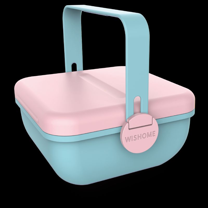 Best-selling portable creative salad bowl, four-compartment food storage box, headphones, lunch box, fashionable plate, hand-held customization Item Picture