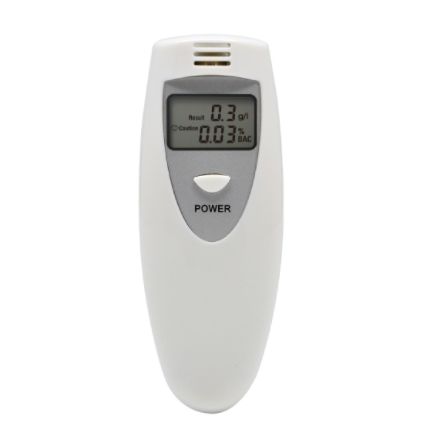 Portable hand-held breathalyzer for drink-driving breathalyzer