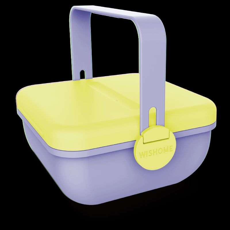 Best-selling portable creative salad bowl, four-compartment food storage box, headphones, lunch box, fashionable plate, hand-held customization details Picture
