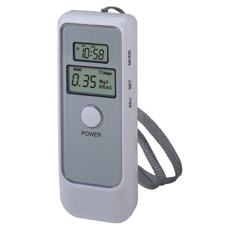 Double-screen breathalyzer with clock double-screen authentic single-screen breathalyzer for alcohol concentration detection