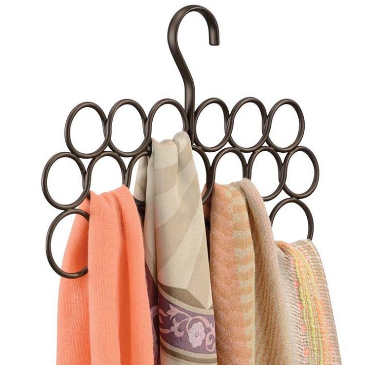 Dazzling Nordic style 18 circle scarf rack multi-purpose hanger scarf silk scarf tie hanger four colors optional