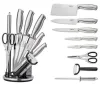 9-piece kitchen knife set, gift knife set, stainless steel horseshoe handle hollow handle knife Application Scenario