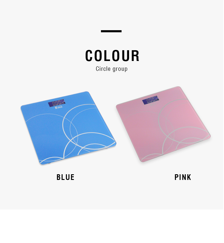 [FF1976-A16993] Tempered glass household body scale, high-precision weight scale with color patterns, electronic body scale detail image 3