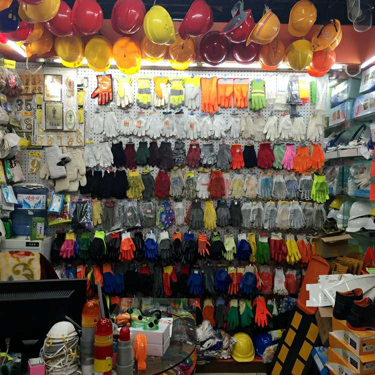 荧光绿PVC点胶手套工地尼龙点胶手套劳保防护用品详情图8