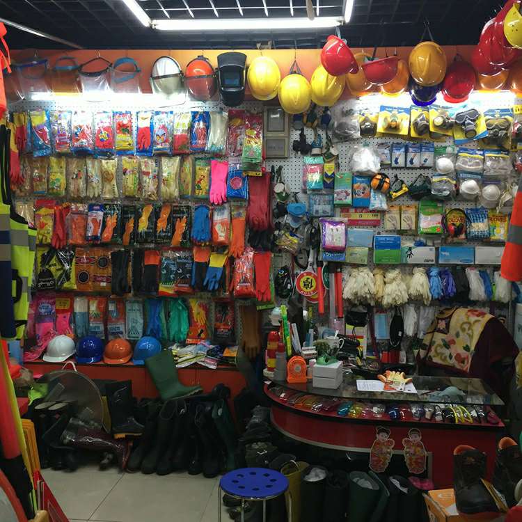 荧光绿PVC点胶手套工地尼龙点胶手套劳保防护用品详情图6