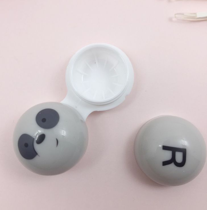 Cartoon color contact box, simple contact lens box, pp box, care box, companion box, double box, one-piece clip. Only for foreign trade and export. Only for foreign trade and export Specification image