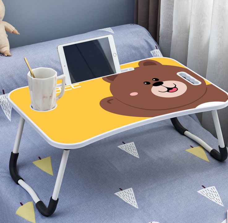 Study desk Dormitory artifact bed small desk Bedroom folding desk Computer desk writing desk animation