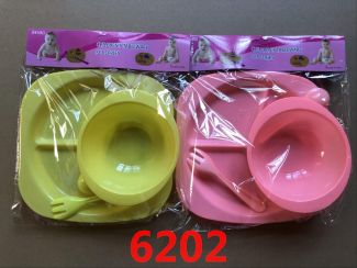 ZH-6202 Baby bowl Children's cutlery set Eating supplement bowl Baby practice bowl Divided plate