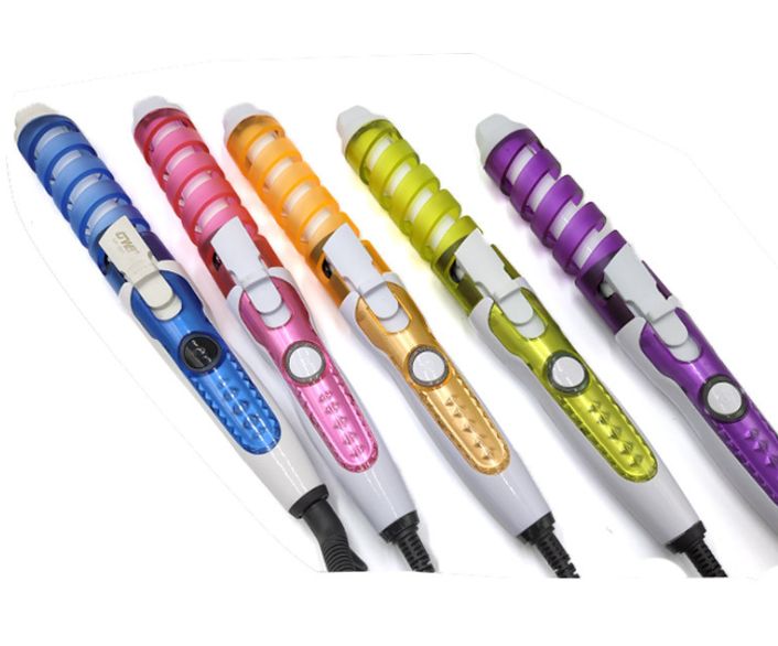 Anti-perm spiral curling iron Curling iron electric curling iron Electric rod Large pear hair dresser curling rod full figure