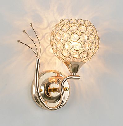 New wall lamps, LED bedroom bedside crystal lamps, modern and simple staircase creative living room lamps Specification image
