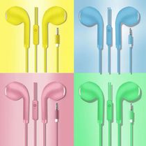 Macaron color wired mobile phone earphones wholesale in-ear U19 brand universal earphones 1.2m music earphones