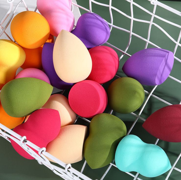 Compact and portable powder puff beauty egg, water drop slant, dry and wet dual-purpose, powder-free makeup egg, color egg detail image 4