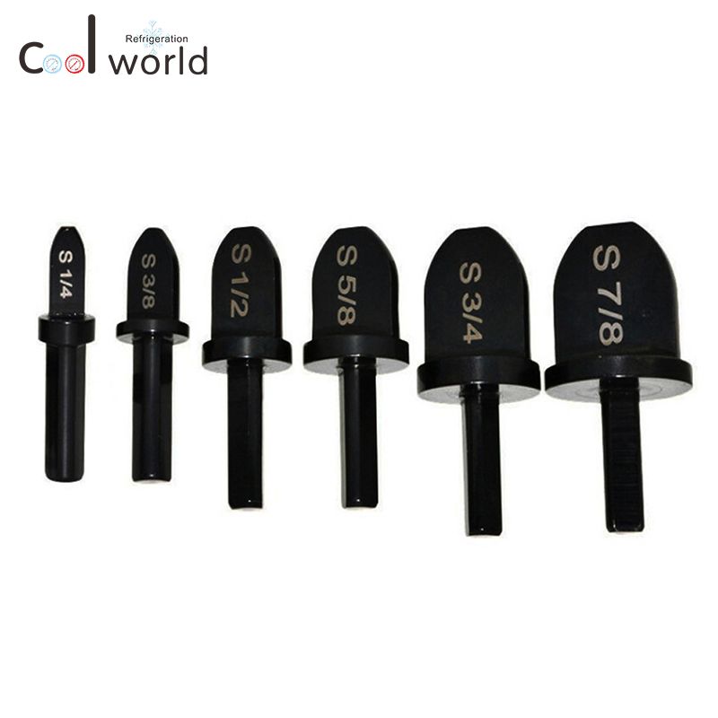 6pc Air Conditioner Copper Pipe Tube Expander Swaging Tool Drill Bit thumbnail