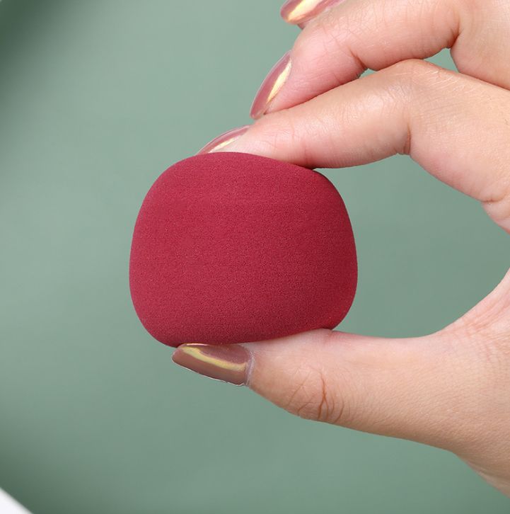 Compact and portable powder puff beauty egg, water drop slant, dry and wet dual-purpose, powder-free makeup egg, color egg details Picture