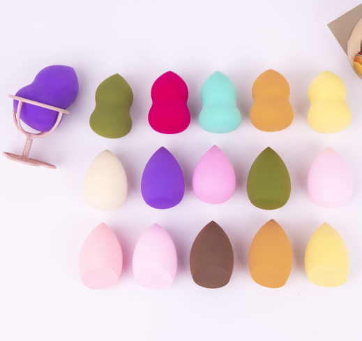 Compact and portable powder puff beauty egg, water drop slant, dry and wet dual-purpose, powder-free makeup egg, color egg detail image 1
