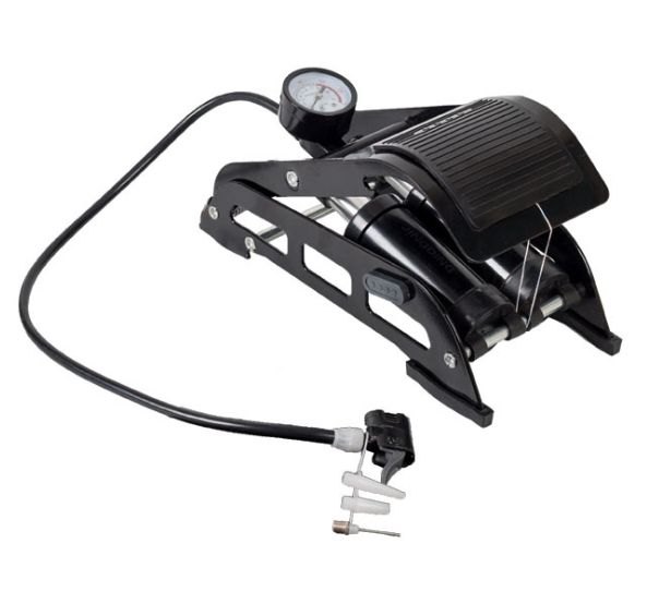 Foot pump High pressure two-cylinder portable bicycle Electric motorcycle automobile household foot pump details Picture