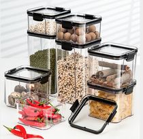Plastic household food-grade transparent plastic sealed jar Kitchen storage jar Multigrain storage jar