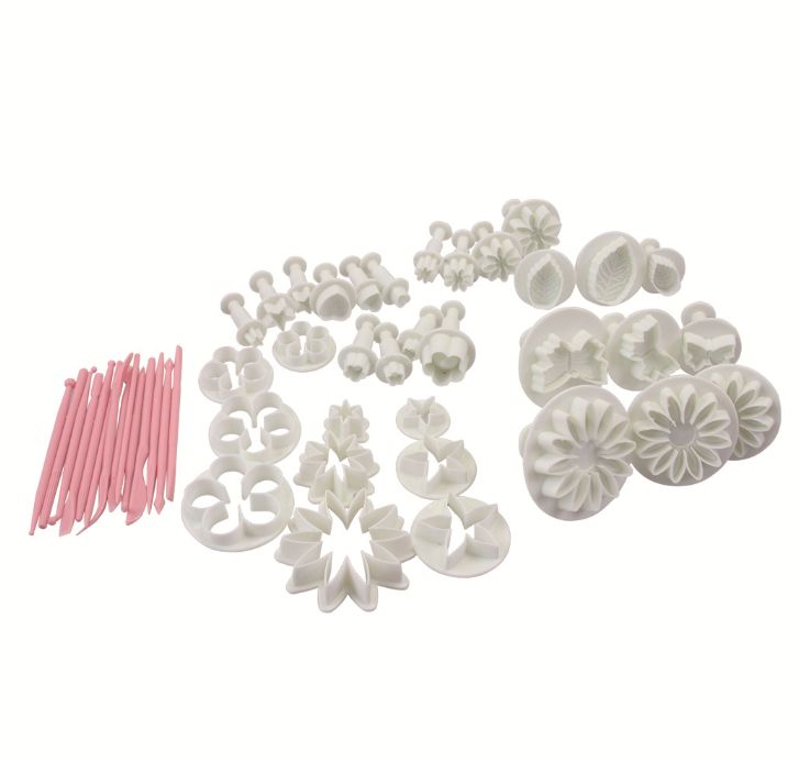 11 47-piece fondant cake tool set plastic spring cookie printing mold two options