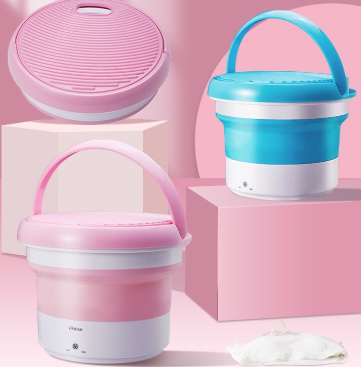 Folding washing machine, portable ultrasonic cleaner, underwear and socks wonder, small and mini laundry machine details Picture