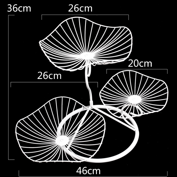 Nordic fruit platter, a creative modern living room home three-layer fruit platter, simple ironwork multi-layer fruit platter, high-end and exquisite detail image 3