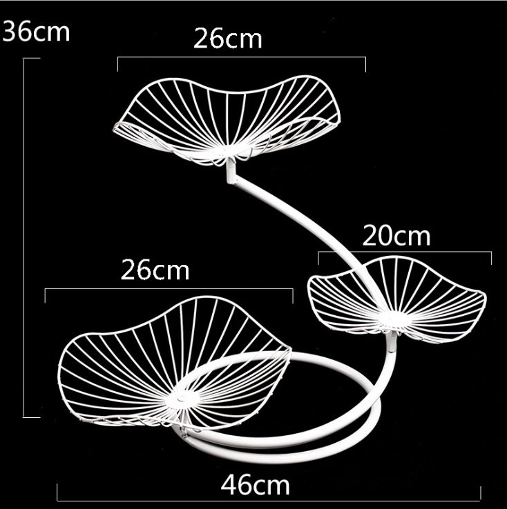 Nordic fruit plate creative modern living room home three-layer fruit plate simple iron art multi-layer fruit plate high-end small exquisite details Picture